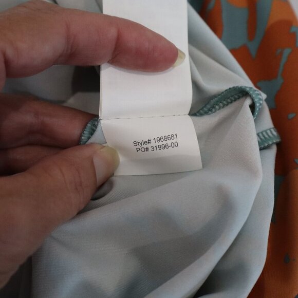 Prana Womens Pearl Isla Dress Orange Blue Stretch Size Small NWT *Flawed* - Picture 8 of 12